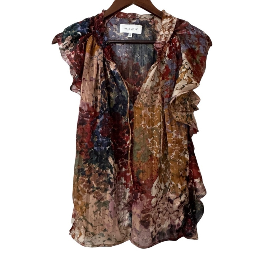 Dear John Multicolor Ruffle Blouse - Picture 2 of 8